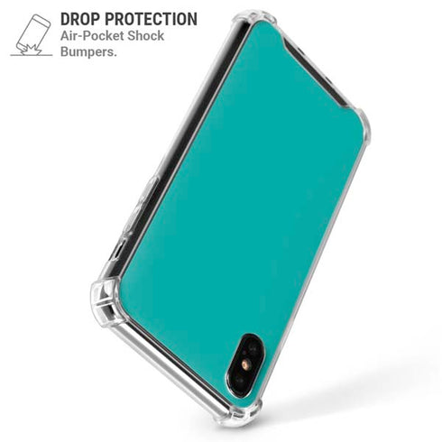Aqua Blue iPhone XS Max Clear Case